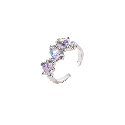 Adjustable Opal Moonstone Ring