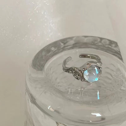 Adjustable Opal Moonstone Ring