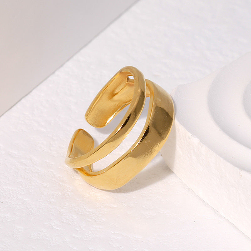 Adjustable Open Titanium Steel Ring