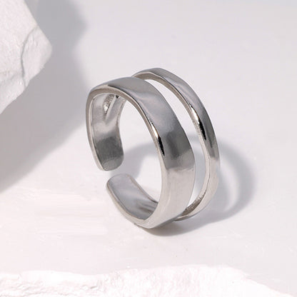 Adjustable Open Titanium Steel Ring