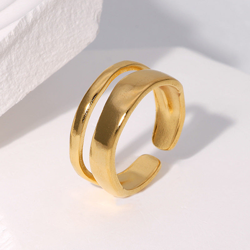 Adjustable Open Titanium Steel Ring