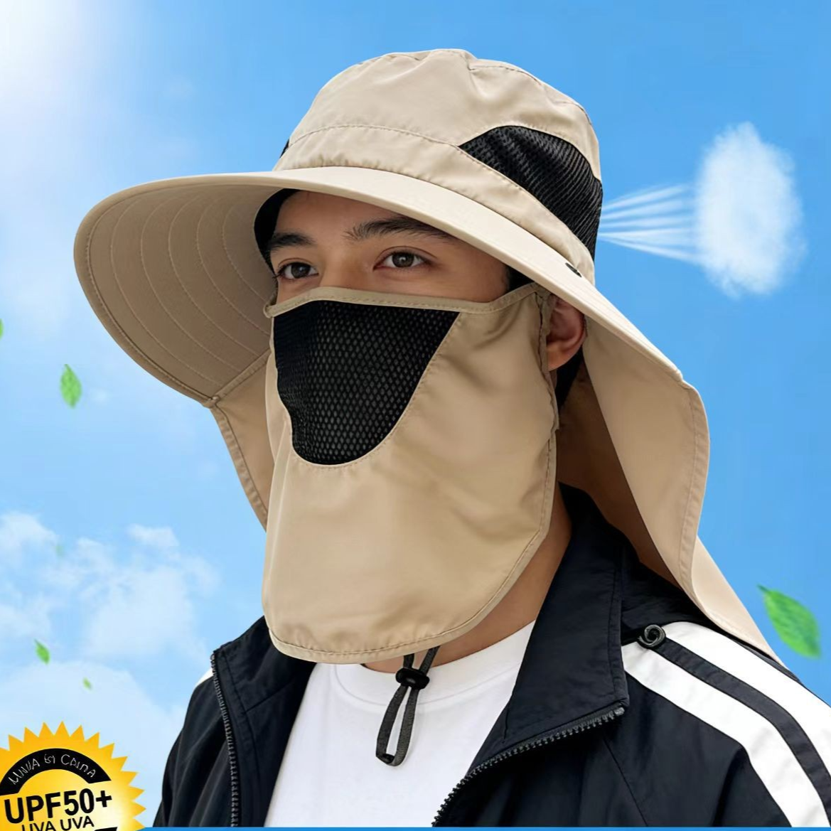 Adjustable Outdoor Sun Protection Hat with Neck Flap