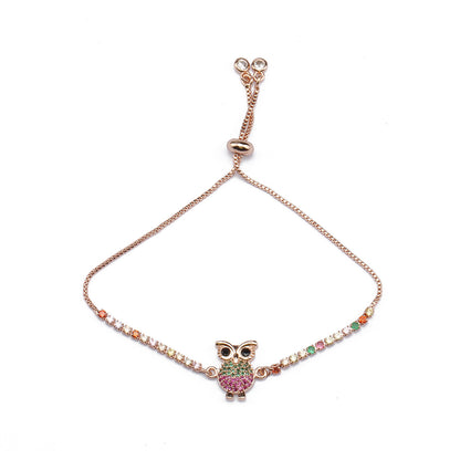 Adjustable Owl Charm Bracelet