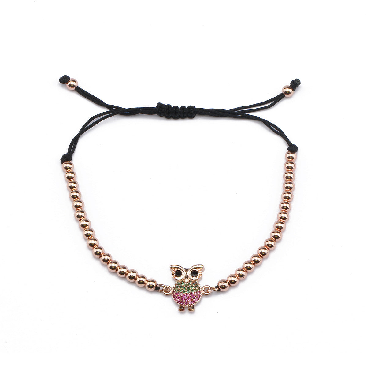 Adjustable Owl Charm Bracelet