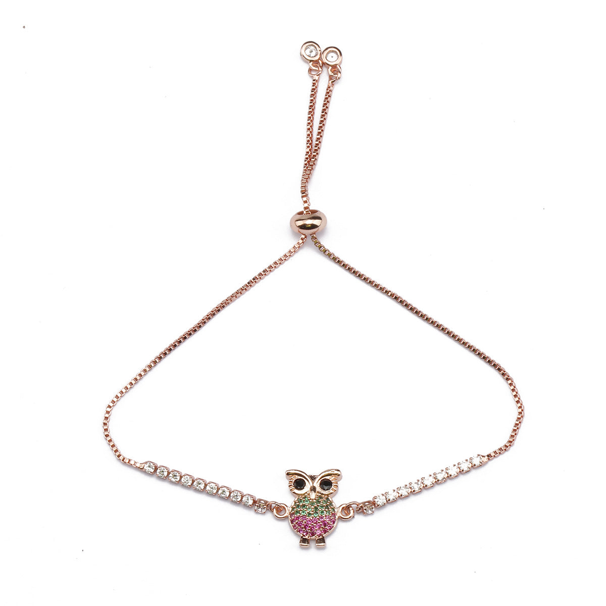 Adjustable Owl Charm Bracelet