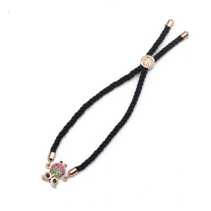 Adjustable Owl Charm Bracelet