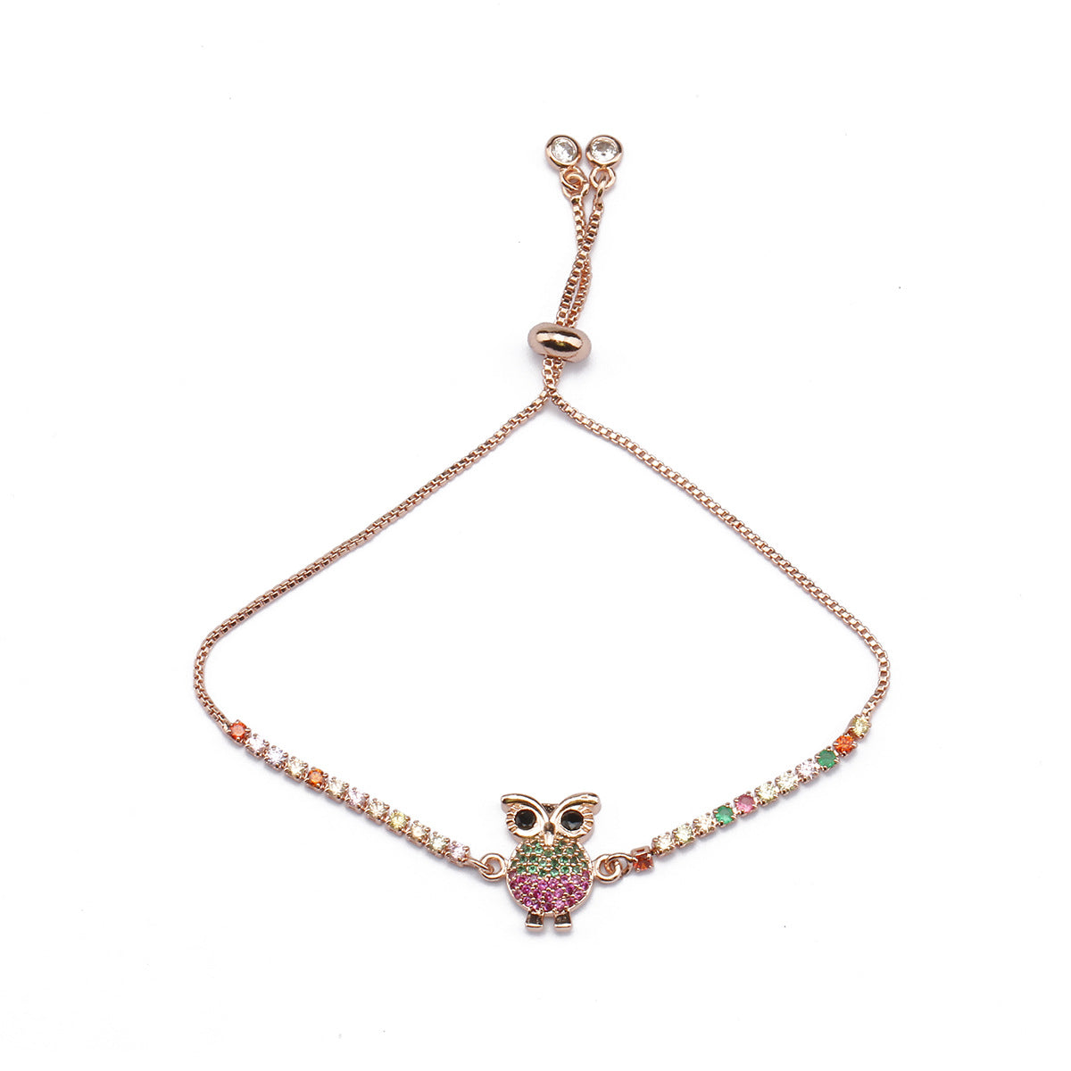 Adjustable Owl Charm Bracelet