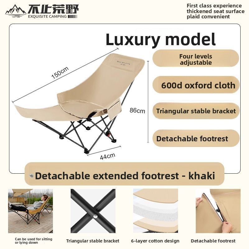 Adjustable Padded Portable Folding Chair for Outdoor Camping
