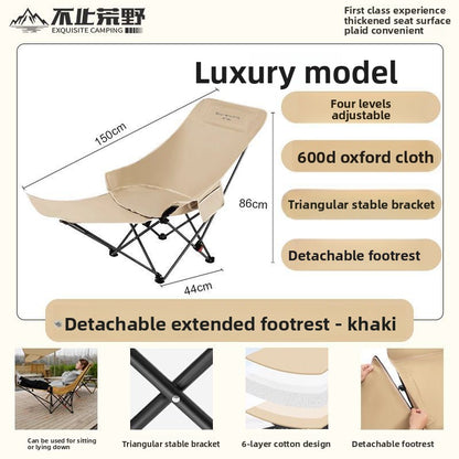 Adjustable Padded Portable Folding Chair for Outdoor Camping