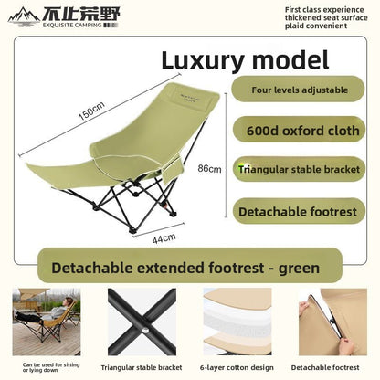 Adjustable Padded Portable Folding Chair for Outdoor Camping