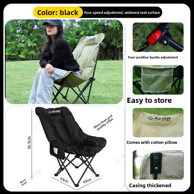 Adjustable Padded Portable Folding Chair for Outdoor Camping