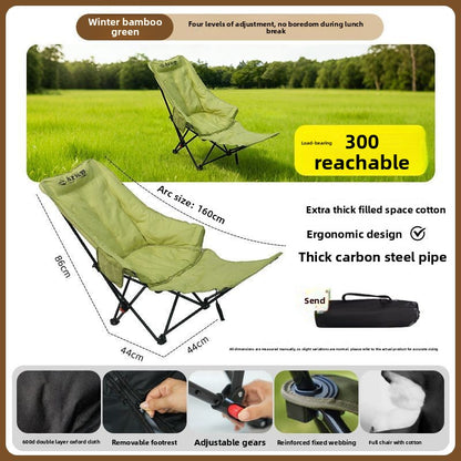 Adjustable Padded Portable Folding Chair for Outdoor Camping