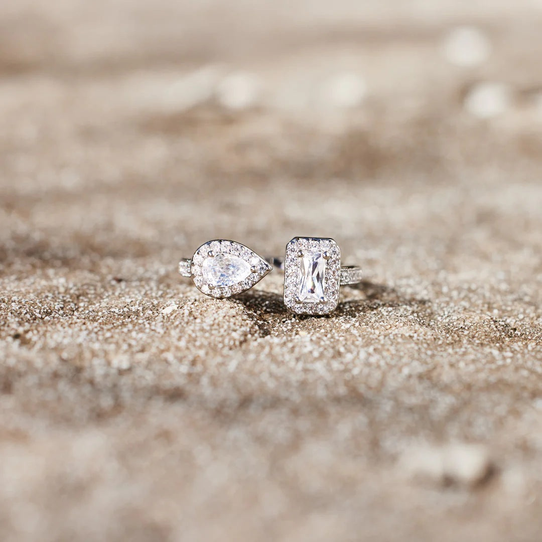 Adjustable Pear Shaped Ring