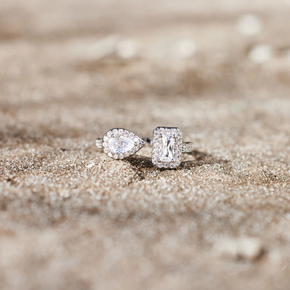 Adjustable Pear Shaped Ring