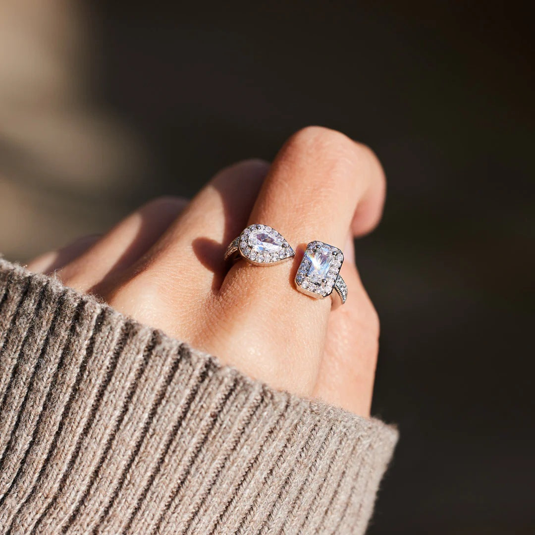 Adjustable Pear Shaped Ring