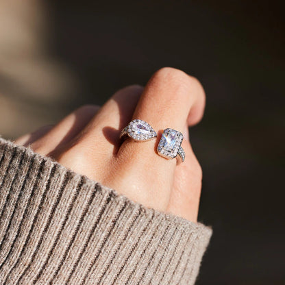 Adjustable Pear Shaped Ring