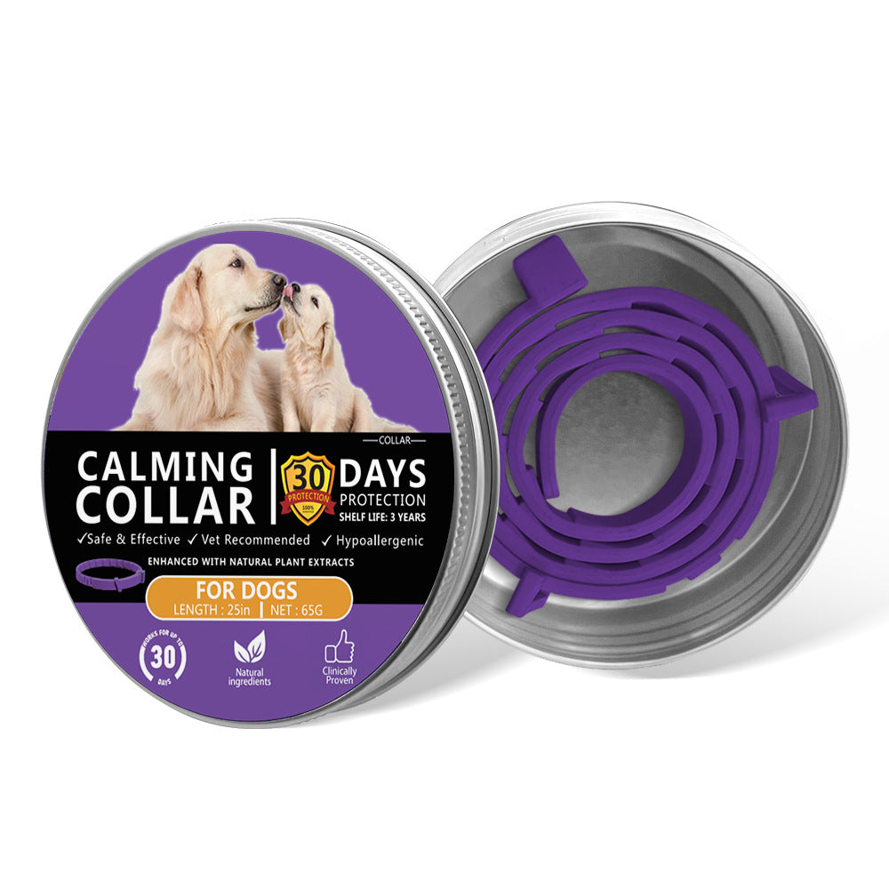 Adjustable Pet Calming Collar for Cats and Dogs