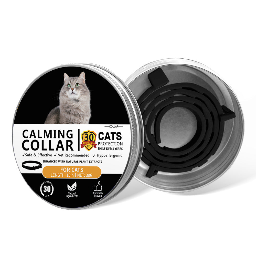 Adjustable Pet Calming Collar for Cats and Dogs