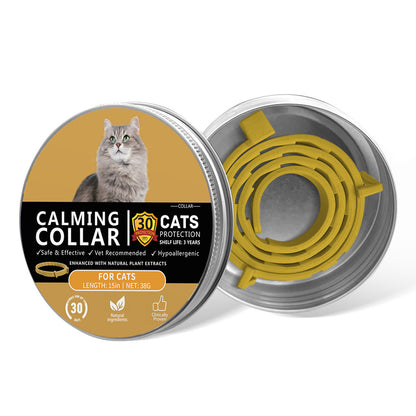 Adjustable Pet Calming Collar for Cats and Dogs
