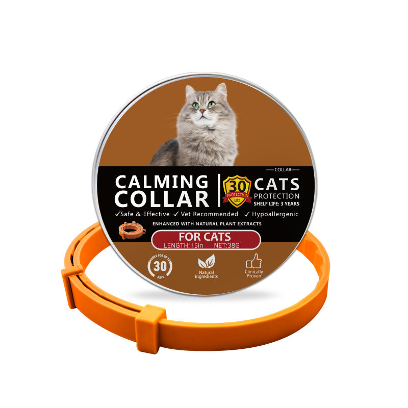 Adjustable Pet Calming Collar for Cats and Dogs