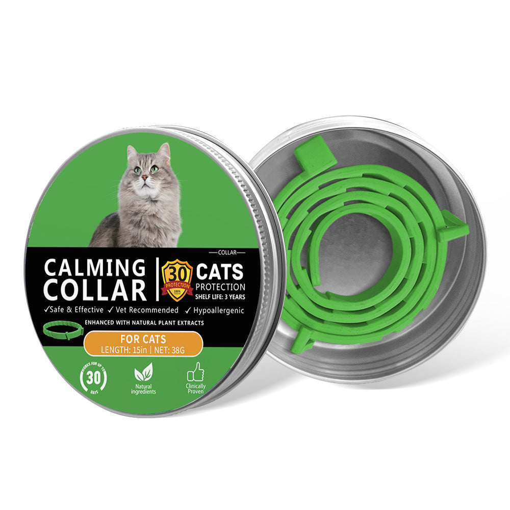 Adjustable Pet Calming Collar for Cats and Dogs