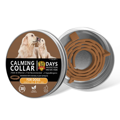 Adjustable Pet Calming Collar for Cats and Dogs