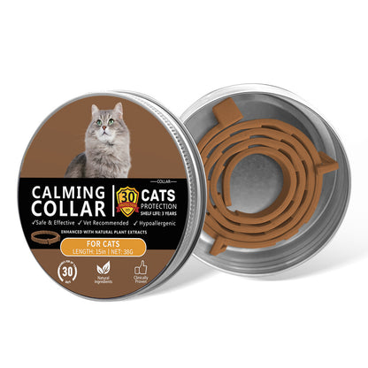Adjustable Pet Calming Collar for Cats and Dogs