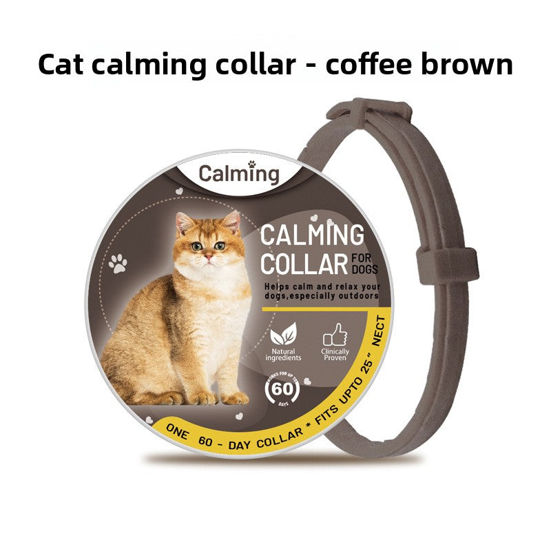 Adjustable Pet Calming Collar for Cats and Dogs