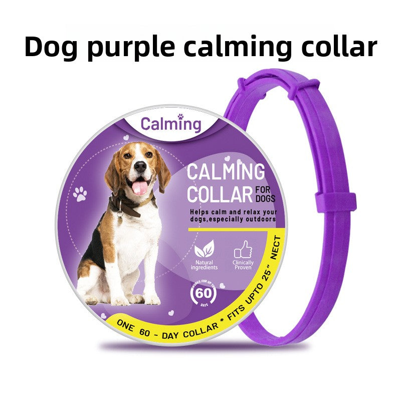 Adjustable Pet Calming Collar for Cats and Dogs