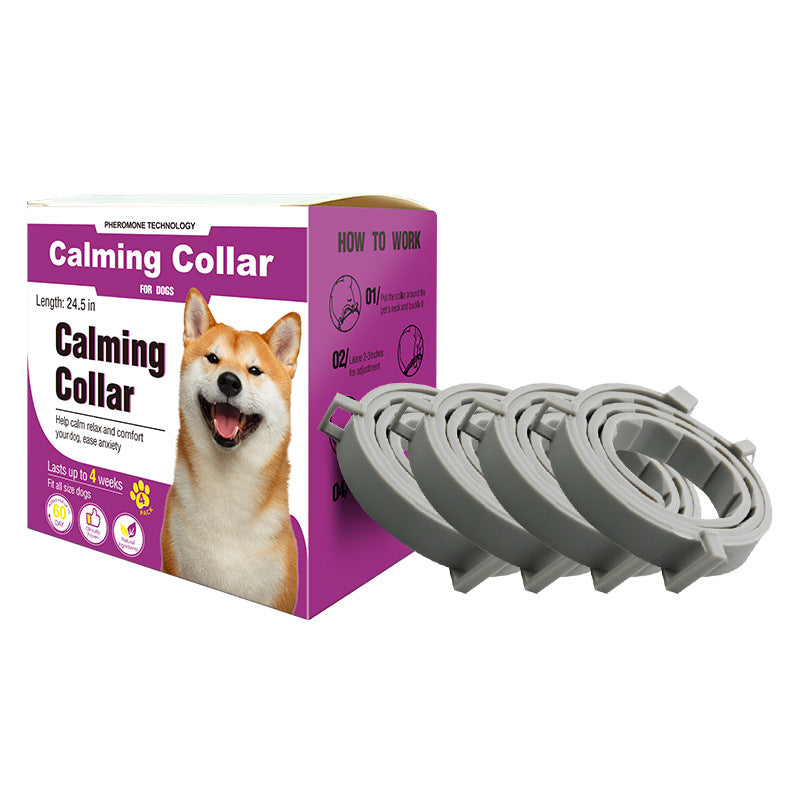 Adjustable Pet Calming Collar for Cats and Dogs