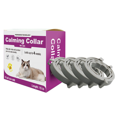 Adjustable Pet Calming Collar for Cats and Dogs