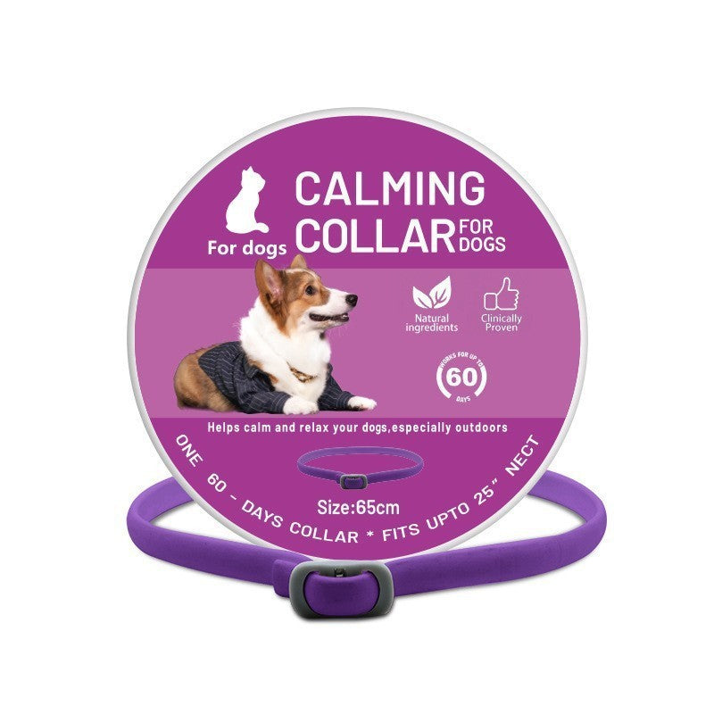 Adjustable Pet Calming Collar for Cats and Dogs