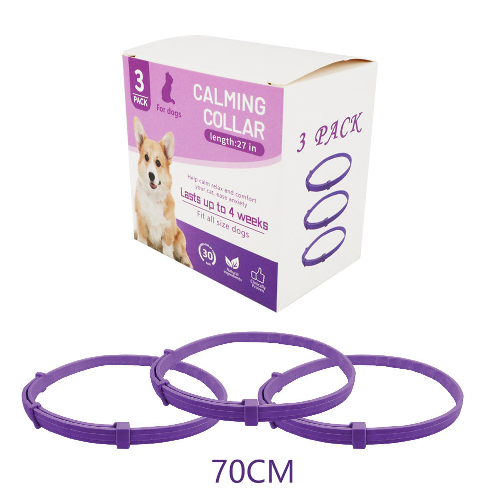 Adjustable Pet Calming Collar for Cats and Dogs