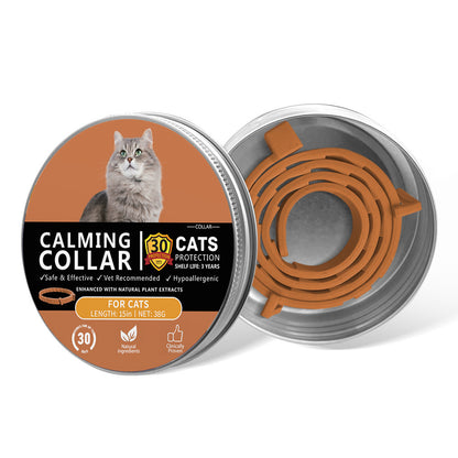 Adjustable Pet Calming Collar for Cats and Dogs