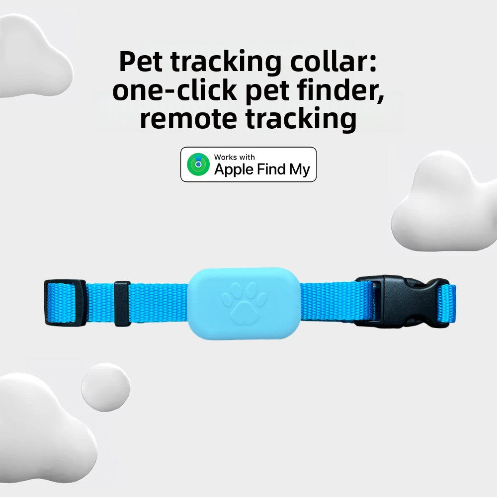 Adjustable Pet Collar Locator with FindMy Tracking