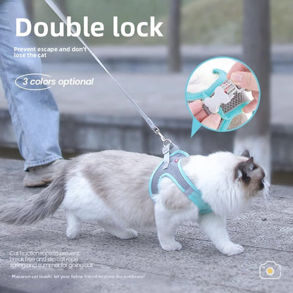 Adjustable Pet Vest Leash with Chest Strap