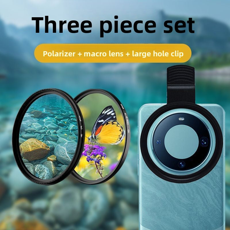 Adjustable Phone Camera Filter Set with Clip Mount