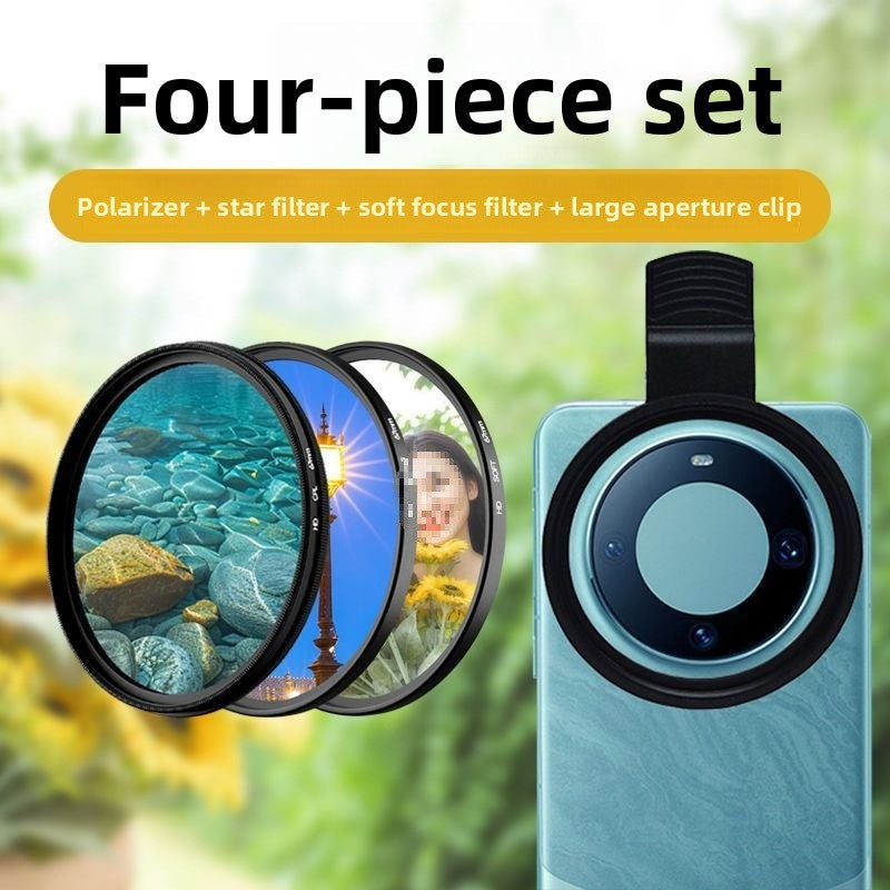Adjustable Phone Camera Filter Set with Clip Mount