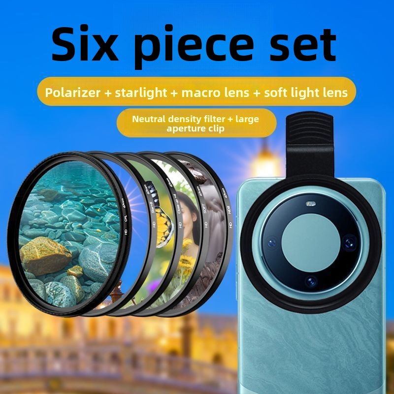 Adjustable Phone Camera Filter Set with Clip Mount