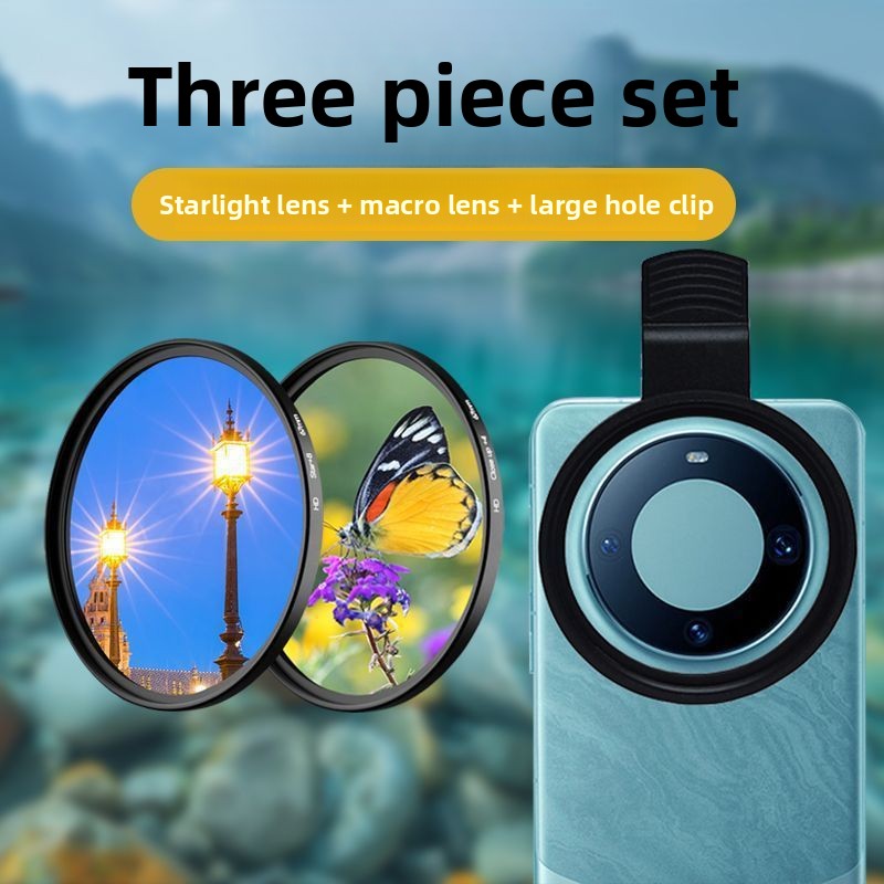 Adjustable Phone Camera Filter Set with Clip Mount