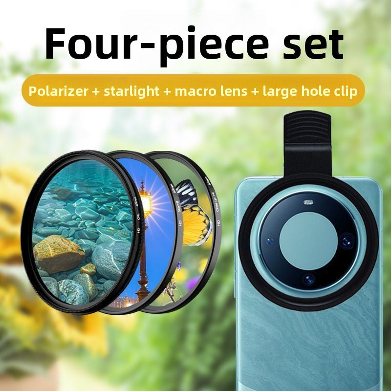 Adjustable Phone Camera Filter Set with Clip Mount