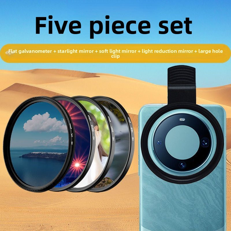 Adjustable Phone Camera Filter Set with Clip Mount