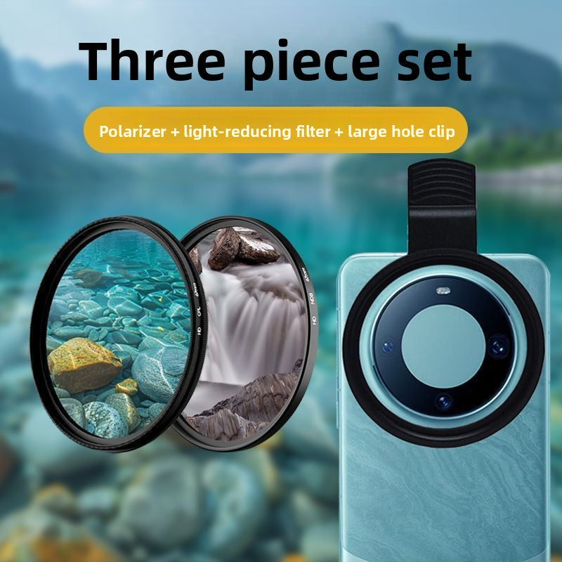 Adjustable Phone Camera Filter Set with Clip Mount