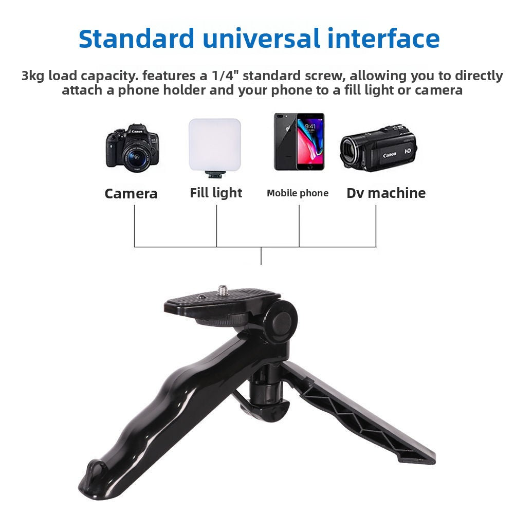 Adjustable Phone Desktop Stand with Microphone and LED Light