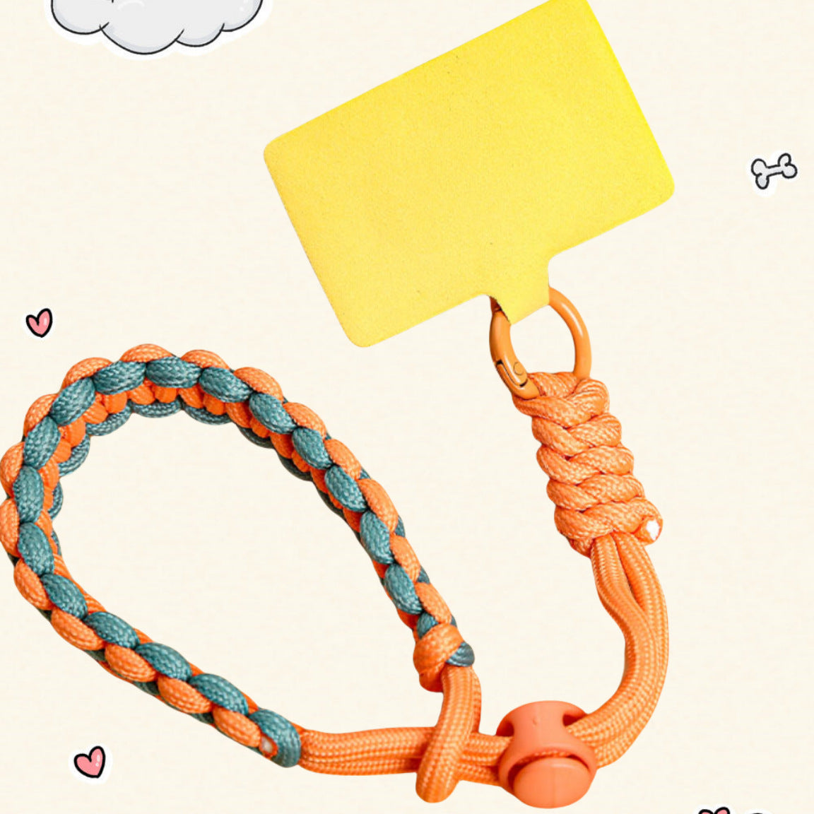 Adjustable Phone Lanyard with Velvet Clip
