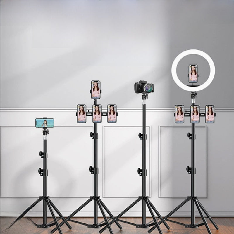 Adjustable Phone Tripod with Fill Light for Live Streaming