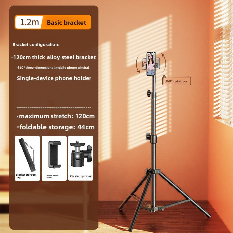 Adjustable Phone Tripod with Fill Light for Live Streaming