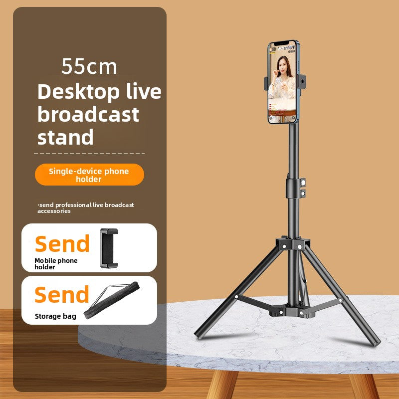 Adjustable Phone Tripod with Fill Light for Live Streaming