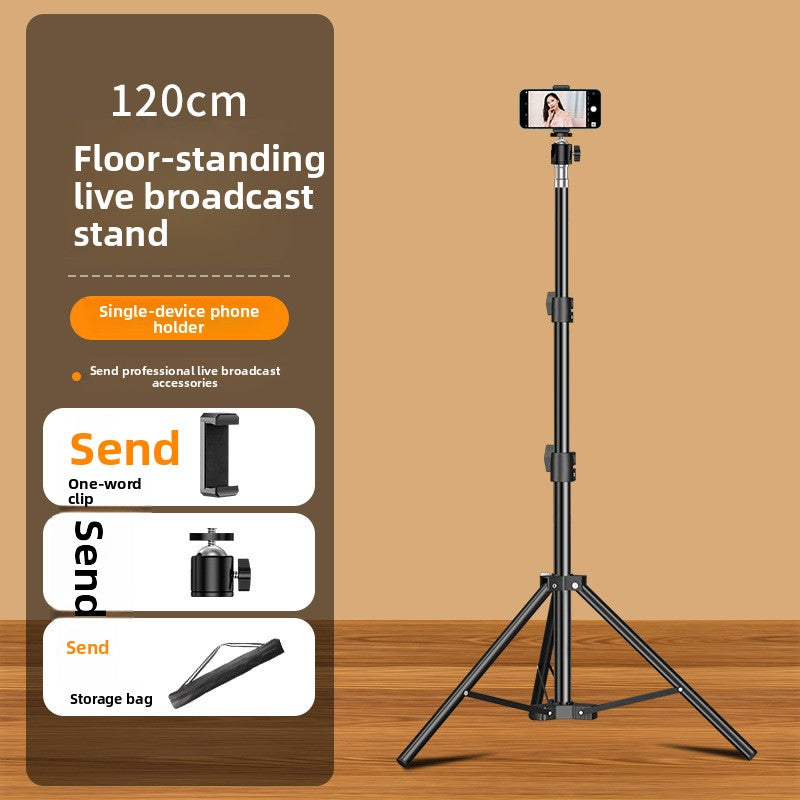 Adjustable Phone Tripod with Fill Light for Live Streaming