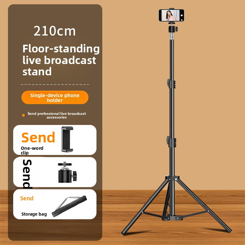 Adjustable Phone Tripod with Fill Light for Live Streaming